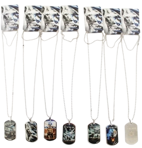 דיסקית לילדים - שרשרת עם תליון בציפוי אקרילי דו-צדדי (תמונה / כיתוב)