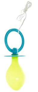 מוצץ ענק עם צפצפה פנימית וחוט תליה (מגוון צבעים)