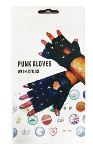 זוג כפפות דמוי עור - פאנק