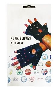 זוג כפפות דמוי עור - פאנק