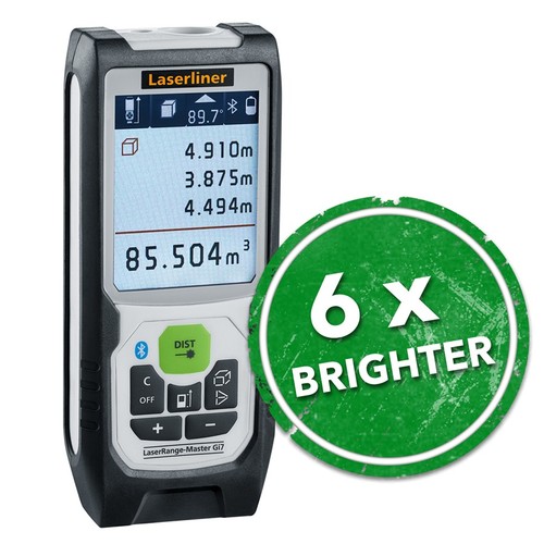 מד טווח לייזר מקצועי 70 מ עם קרן ירוקה ובלוטוס' LASERLINER - אינופרו