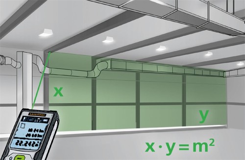 מד טווח לייזר מקצועי 70 מ עם קרן ירוקה ובלוטוס' LASERLINER - אינופרו