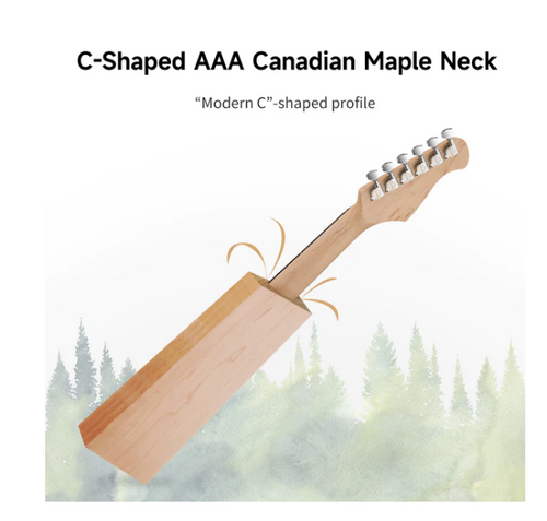 גיטרה חשמלית לשמאליים בצבע סאנברסט DST100 מבית DONNER