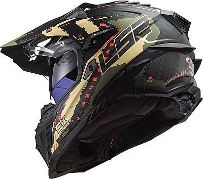 קסדת אדוונצ'ר קרבון מלא  LS2 דגם MX701 CARBON צבע חול\צבאי
