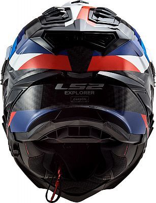 קסדת אדוונצ'ר קרבון מלא LS2 דגם MX701 CARBON צבע כחול\אדום\לבן 