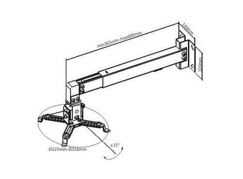 סטנד תלייה למקרן דגם 4365 