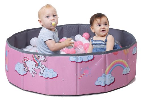 בריכת כדורים פרימיום מתקפלת + 80 כדורים - חד קרן