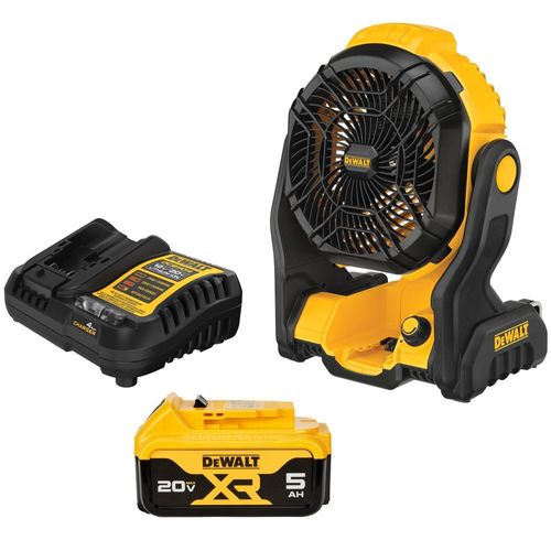 מאוורר נטען DCE512B כולל סוללה 5AH מבית DEWALT