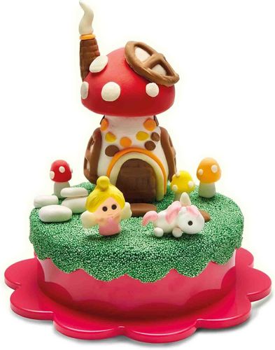 תיבת מזכרות 'בית הפיות' לבניה וקישוט עצמי מחימר זוהר בחושך