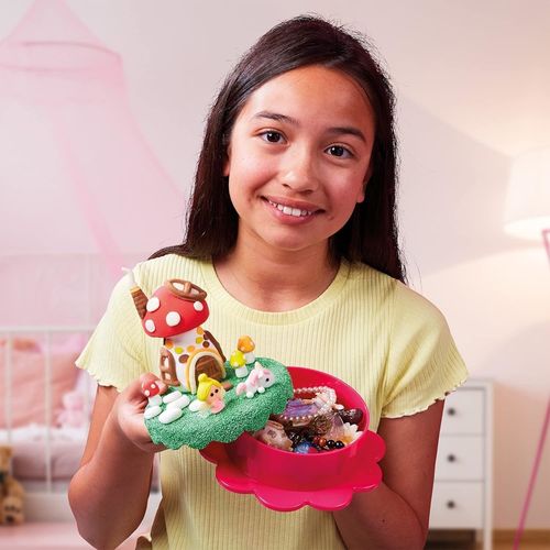 תיבת מזכרות 'בית הפיות' לבניה וקישוט עצמי מחימר זוהר בחושך