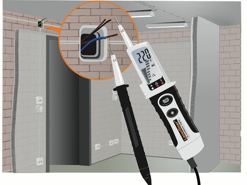 בודק מתח ורציפות דיגיטאלי מקצועי, Active Master Digital	 - אינופרו