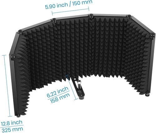 מסך אקוסטי מתקפל למיקרופון עם 3 רמות בידוד MK-0119 מבית MOUKEY