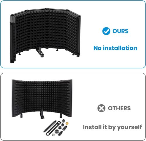 מסך אקוסטי מתקפל למיקרופון עם 3 רמות בידוד MK-0119 מבית MOUKEY