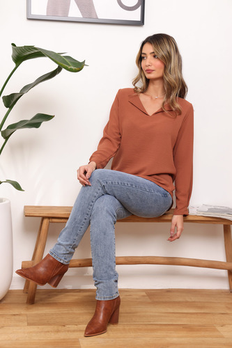 חולצת בל צבע חמרה