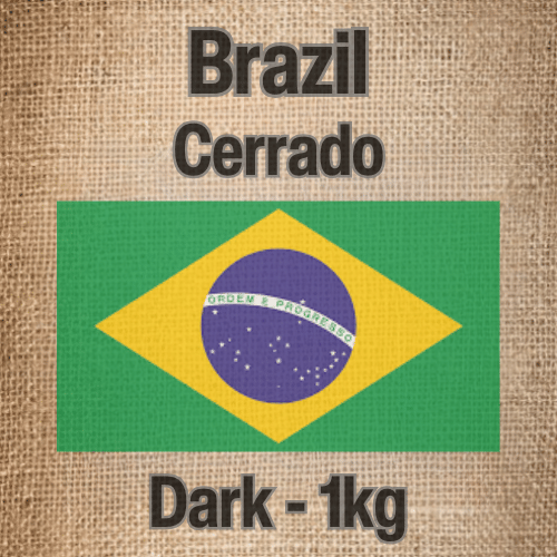 1 ק"ג פולי קפה בריוסו ברזיל כהה Caffe Brioso Brazil Cerrado Dark Roast
