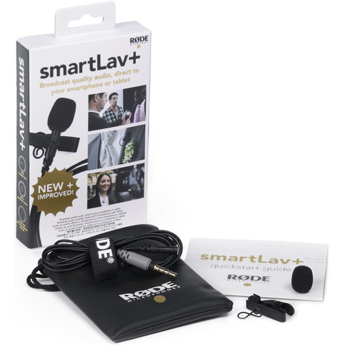 RODE SmartLav+ Lavalier מיקרופון דש קונדנסר לסמארטפונים עם חיבורי TRRS