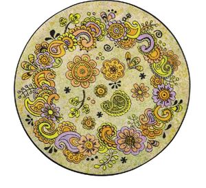 שטיח עגול 115 ס"מ HAPPY FLOWERS floor mat