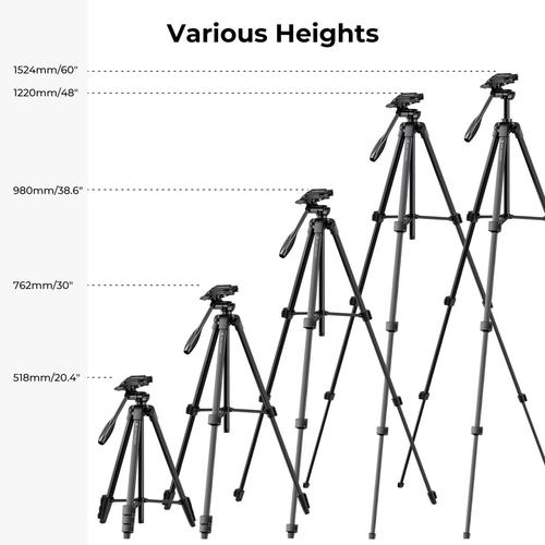 חצובה אוניברסלית עם שלט אלחוטי - K&F Concept B174A1 Aluminum Travel Tripod with Bluetooth Remote