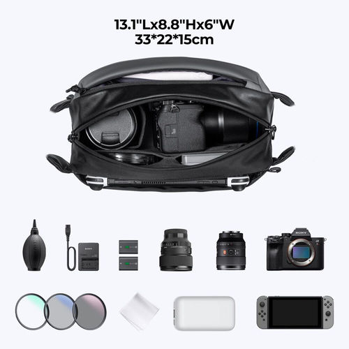 תיק צד K&F Concept Alpha Camera Sling Bag 10L (Silver)