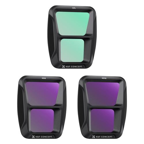סט פילטרים לרחפן K&F Concept Filter Set for DJI AIR 3 (CPL+ND8+ND16)