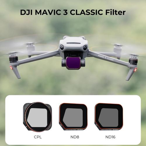 סט פילטרים לרחפן K&F Concept Filter Set for DJI Mavic 3 Classic (CPL+ND8+ND16)