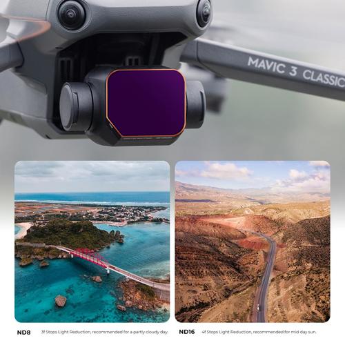 סט פילטרים לרחפן K&F Concept Filter Set for DJI Mavic 3 Classic (CPL+ND8+ND16)