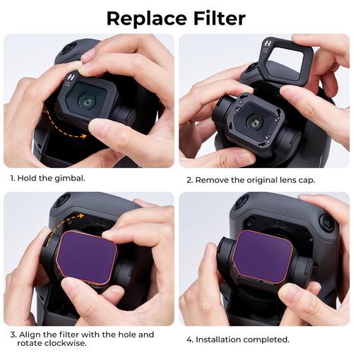 סט פילטרים לרחפן K&F Concept Filter Set for DJI Mavic 3 Classic (CPL+ND8+ND16)