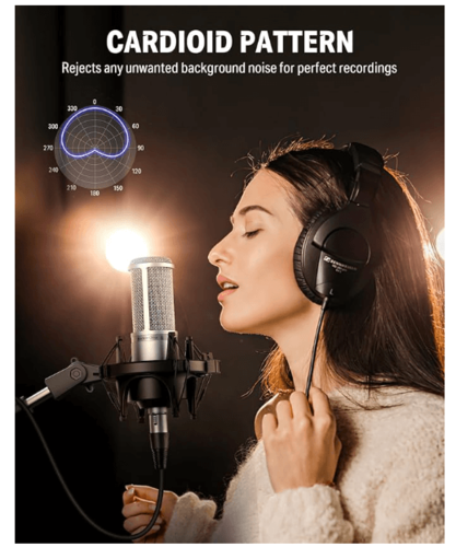 מיקרופון קונדנסר EC2800 עם דיאפרגמה גדולה DC20 מבית DONNER