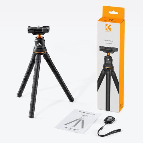 חצובה גמישה K&F Concept MS01 Octopus Flexible Tripod + Bluetooth Remote