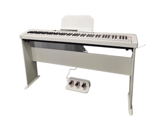 פסנתר חשמלי 88 קלידים שקולים עם סטנד עץ ושלישיית פדאלים בצבע לבן LDP-S160 מבית LEGRAND