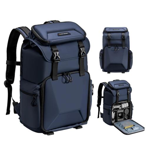 תיק גב לצילום לשימוש רב תכליתי - K&F Concept Multifunctional Camera Backpack 25L (Blue)
