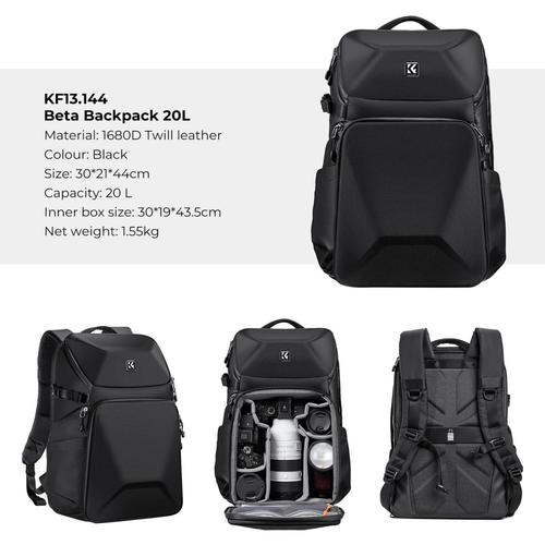 תיק גב K&F Concept Beta Backpack 25L (Black)