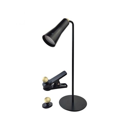 מנורת שולחן PALERMO נטענת 3W עם חיבור USB- שחור semicom