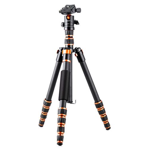 חצובת סיבי פחמן עם ראש כדורי - K&F Concept BA225 Professional Carbon Fiber Tripod C225C0 + BH-25