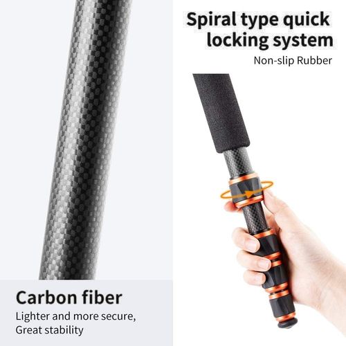 חצובת סיבי פחמן עם ראש כדורי - K&F Concept BA225 Professional Carbon Fiber Tripod C225C0 + BH-25