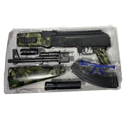 רובה ג'ל חשמלי וידני AK-47 ירוק צבאי