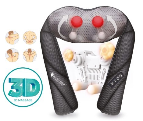 רצועת עיסוי שיאצו 3D נטענת Medics Care MC-6700A