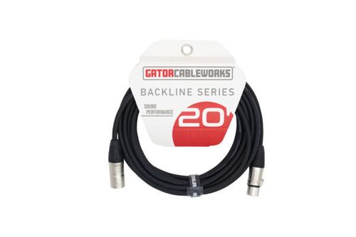כבל 6 מ' Gator GCWB-XLR-20 Backline Series 20 Foot XLR-XLR