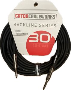 כבל לגיטרה 9 מ' Gator GCWB-INS-30 Backline Series 30 Foot instrument Cable