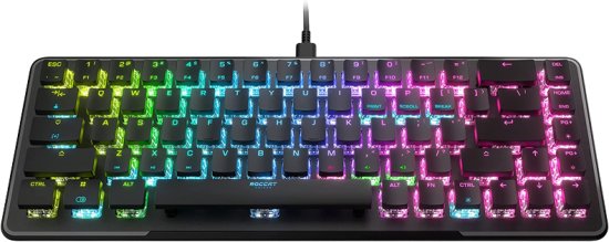 מקלדת גיימינג מכאנית מוארת Roccat Vulcan II Mini Linear Red Switch - בצבע שחור