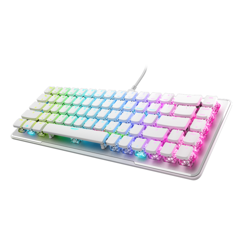 מקלדת גיימינג מכאנית מוארת Roccat Vulcan II Mini Linear Red Switch - בצבע לבן