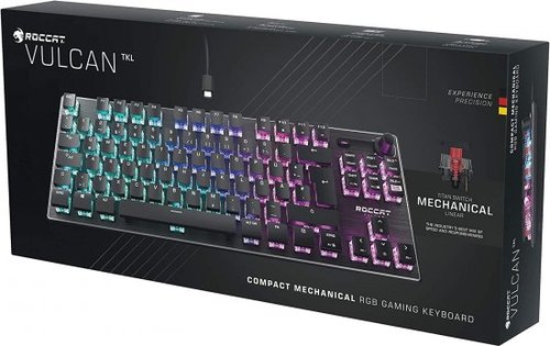 מקלדת גיימינג מכאנית מוארת Roccat Vulcan TKL Linear Red Switch
