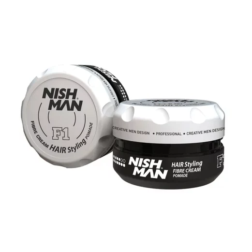 קרם עיצוב נישמן - Nishman Hair Styling Fiber Cream Pomade F1 100ml