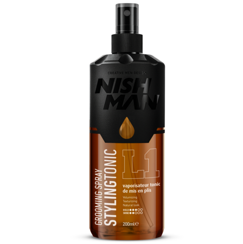 ספרי עיצוב שיער חזק - NISHMAN Grooming Spray Stylingtonic L1 200ml