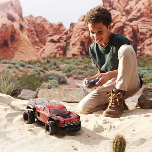 טנדר 4X4 עם שלט וטעינת USB לנסיעה גם בתנאי דרך קשים (חול, בוץ, שלוליות) פרו טרק Pro Truck - אדום