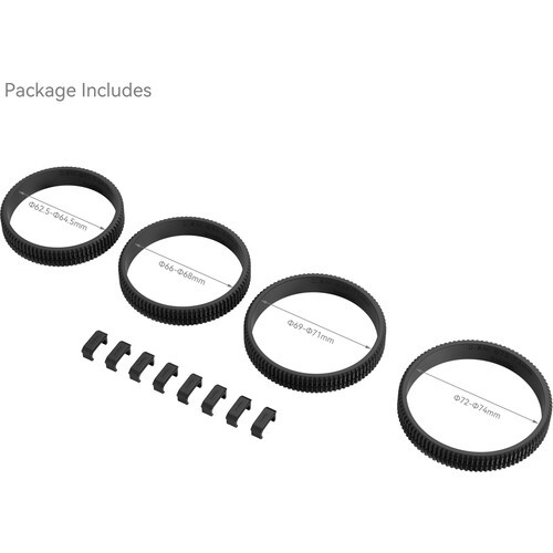 SmallRig 4186 Seamless Focus Gear 4-Ring Set