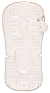 ריפודית 100% כותנה מעוצבת לעגלה או סלקל מקולקציית Sketch & Grid - אבן משבצות