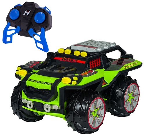 מכונית מפלצת שטח אמפיבית עם שלט וטעינת USB מתאימה לכל שטח (חול, בוץ, שלג ואפילו מים) VaporizR XT - ירוק