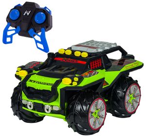 מכונית מפלצת שטח אמפיבית עם שלט וטעינת USB מתאימה לכל שטח (חול, בוץ, שלג ואפילו מים) VaporizR XT - ירוק