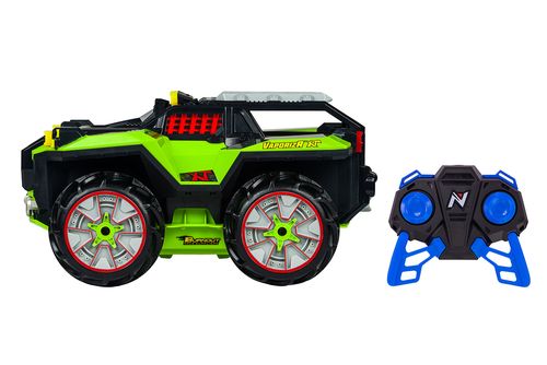 מכונית מפלצת שטח אמפיבית עם שלט וטעינת USB מתאימה לכל שטח (חול, בוץ, שלג ואפילו מים) VaporizR XT - ירוק